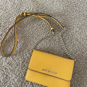 Michael Kors Yellow Leather Crossbody